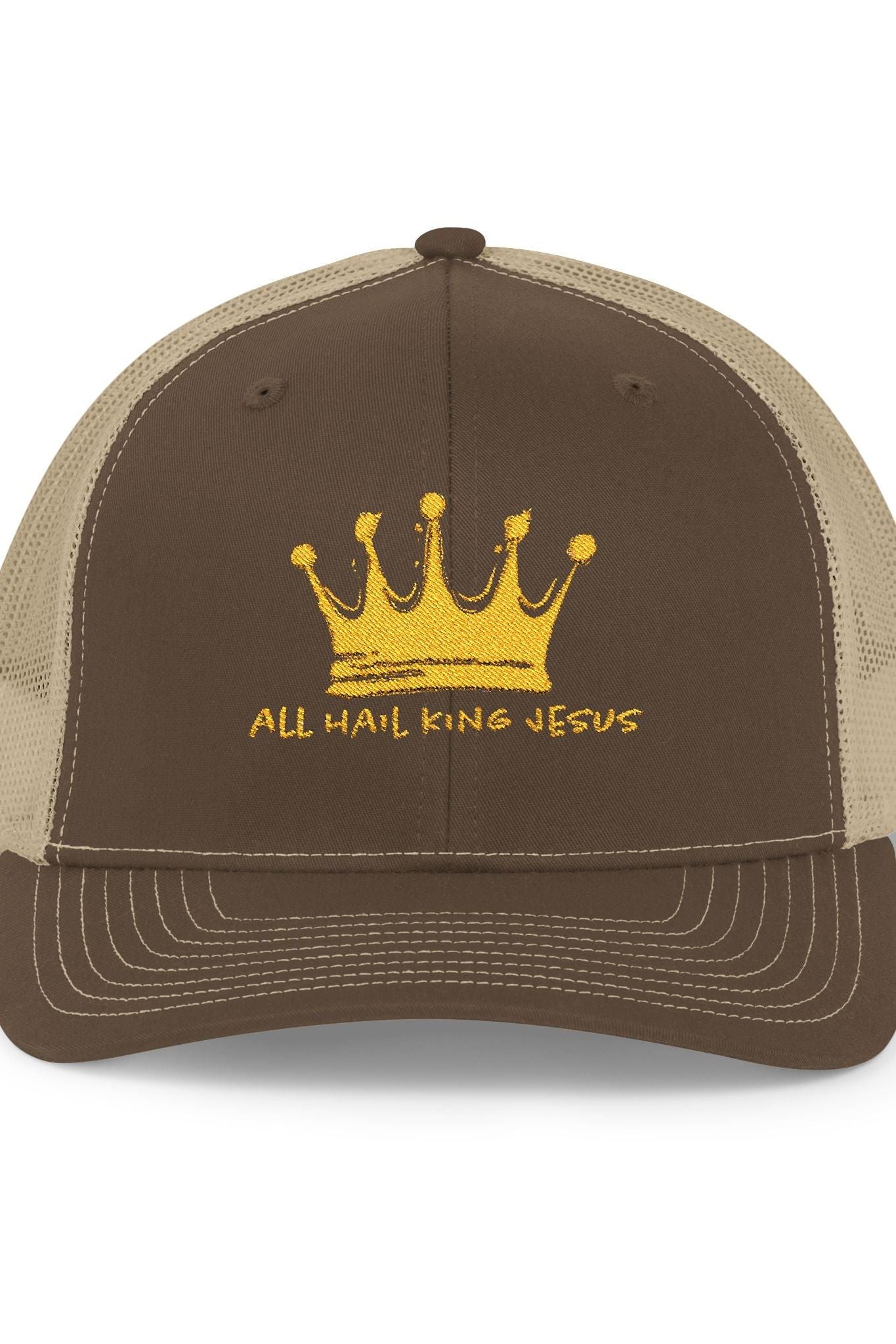 all hail King Jesus Trucker Hat