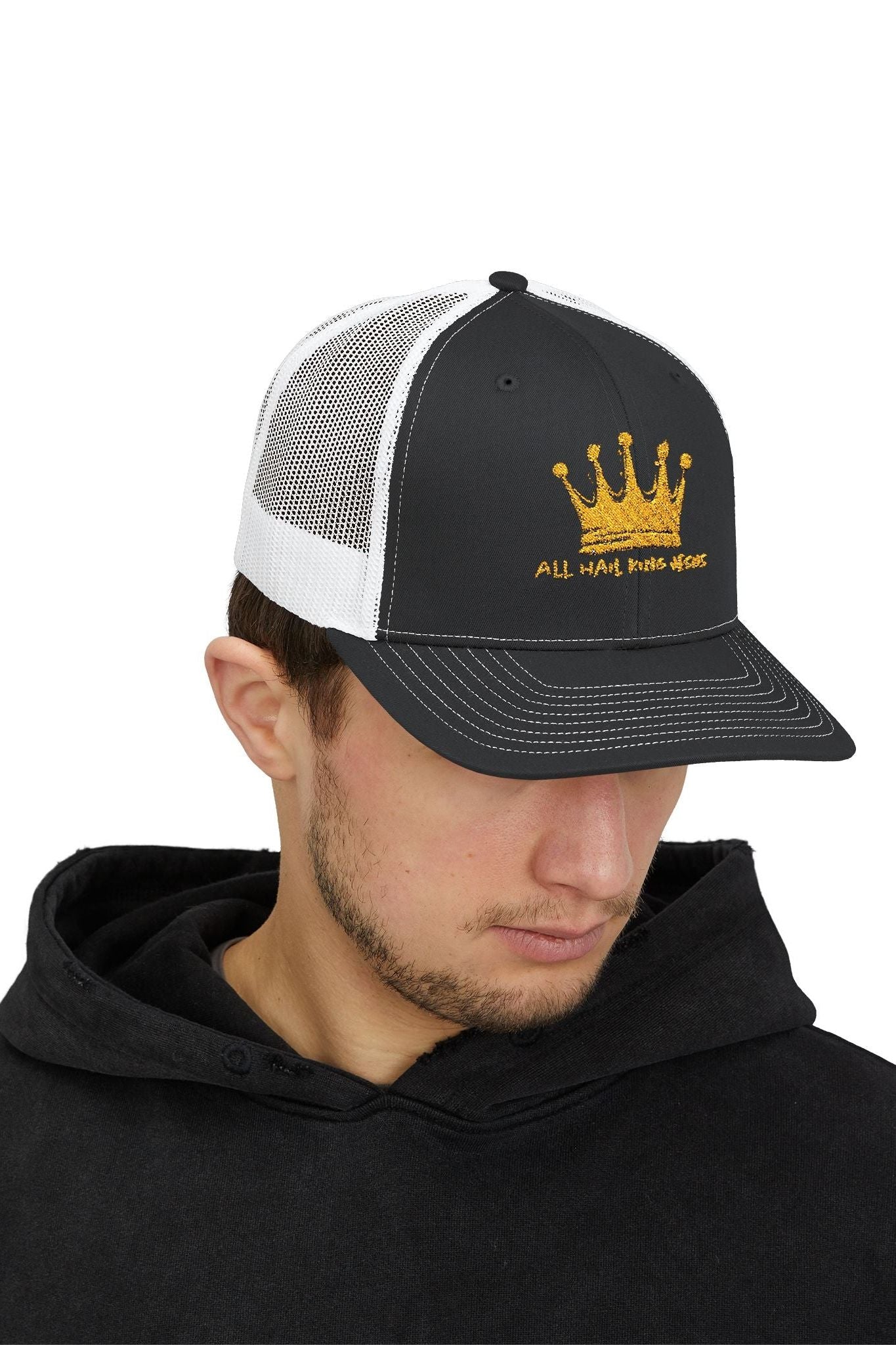 all hail King Jesus Trucker Hat