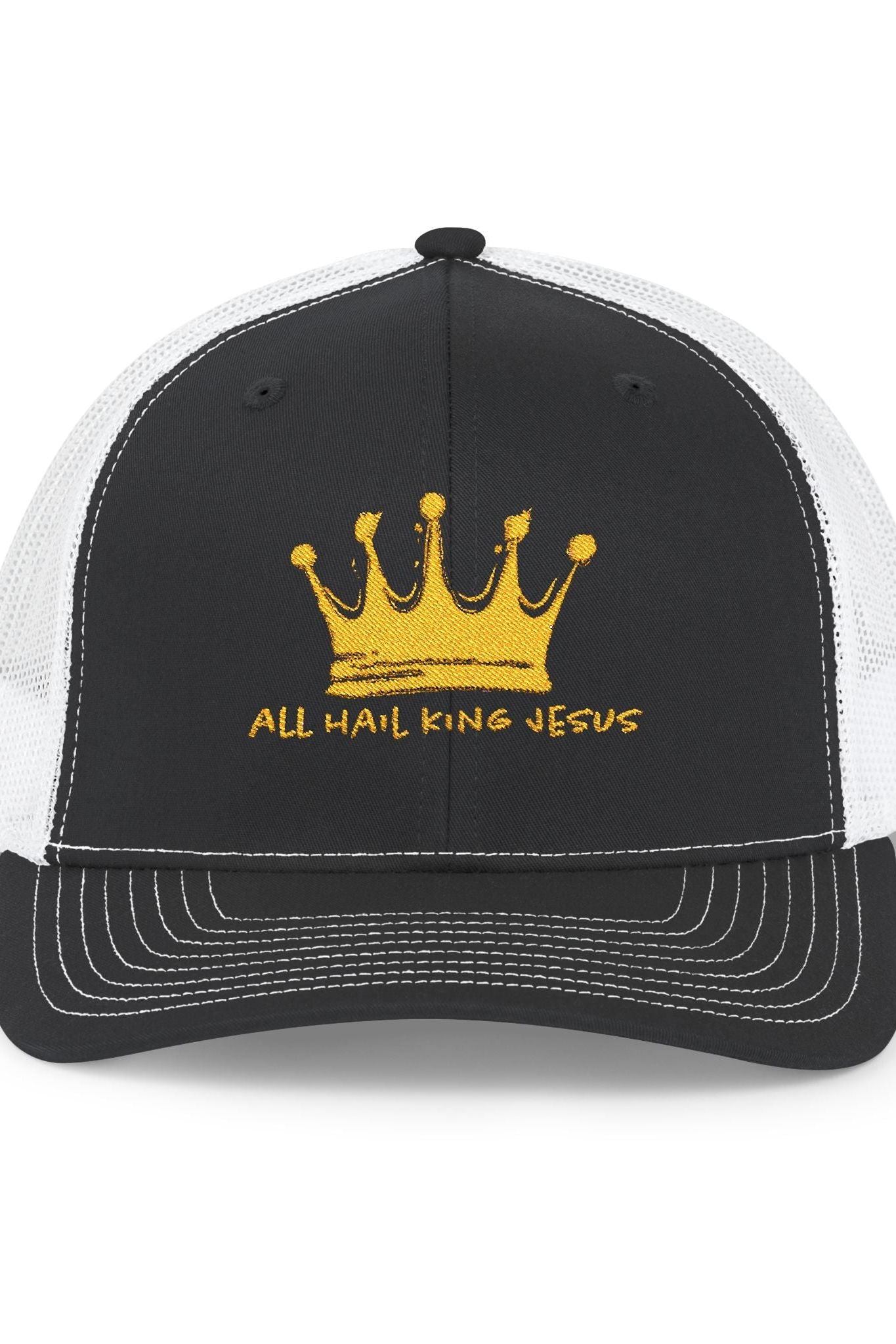 all hail King Jesus Trucker Hat