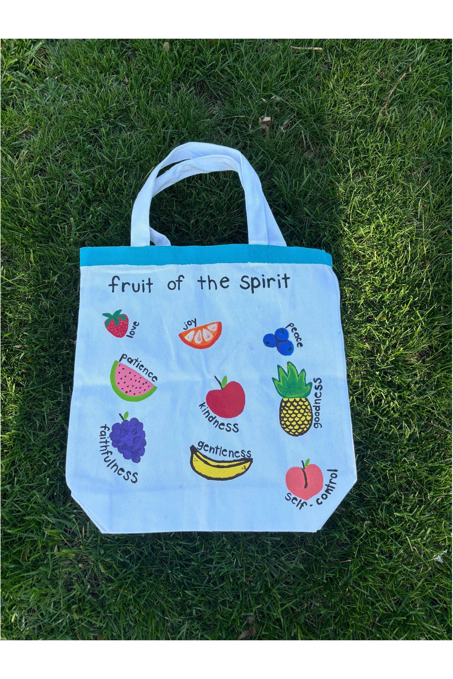 Hand-Painted Fruit Of The Spirit Tote Bag