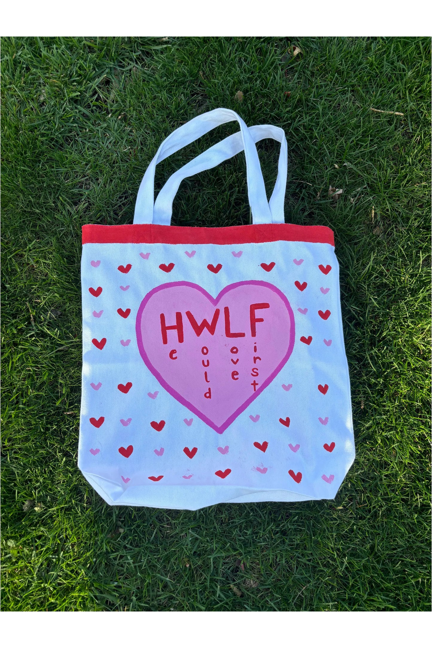 Hand-Painted HWLF Tote Bag