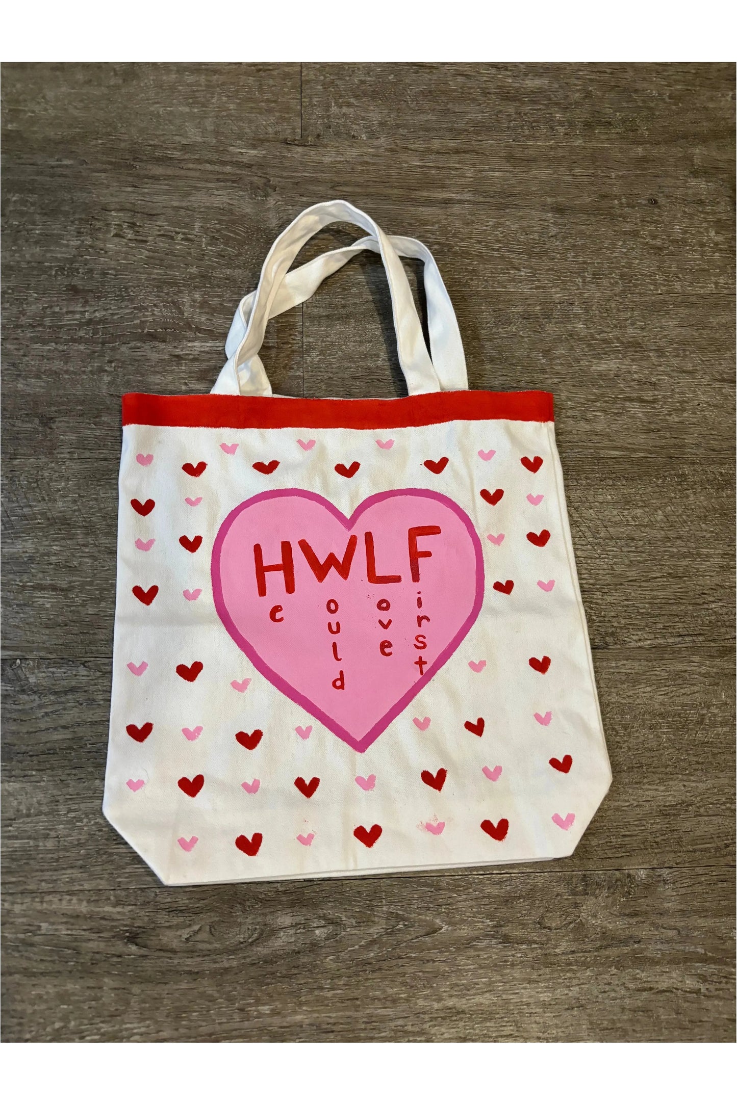 Hand-Painted HWLF Tote Bag