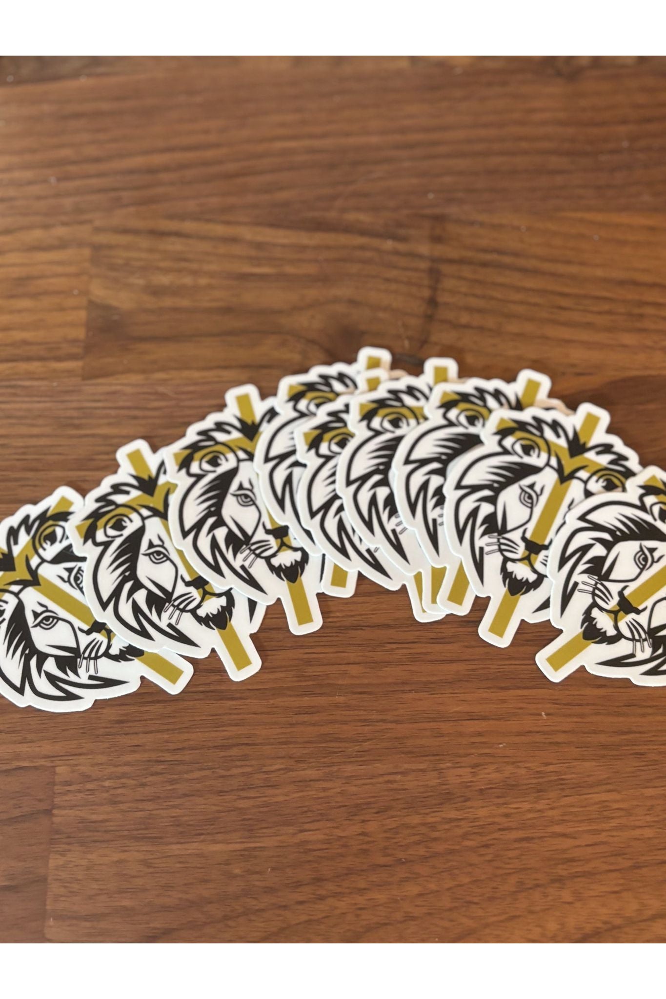 Lion-Cross Sticker