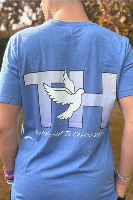 Through Him Dove Unisex T-Shirt (Blue)